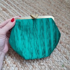 Vintage emerald green satin - green,