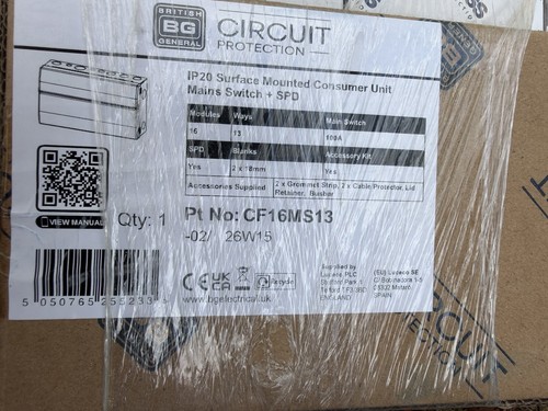 Way consumer unit with - unit,
