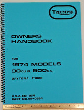 1974 Triumph Owners Handbook