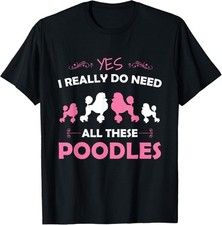 Funny Standard Poodle Dog Lover Puppy Breed Pink  Gift Unisex T-Shirt
