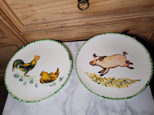 Wedgwood farm plates pig - x,