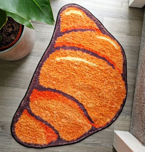 Croissant accent rug non slip - croissant,