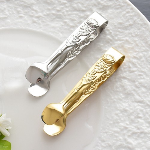 Ice tongs gold - gold, sugar
