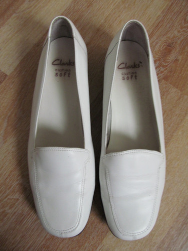Ladies clarks white leather - ladies,
