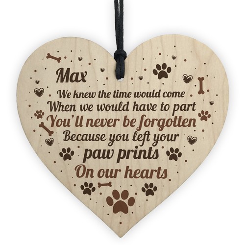 Wood personalised dog sign pet - wood,