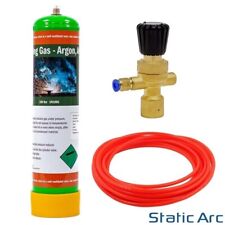 ARGON CO2 DISPOSABLE GAS BOTTLE CYLINDER KIT WELDING w/ REGULATOR HOSE 0.95L