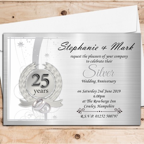 Personalised 25th silver - personalised,