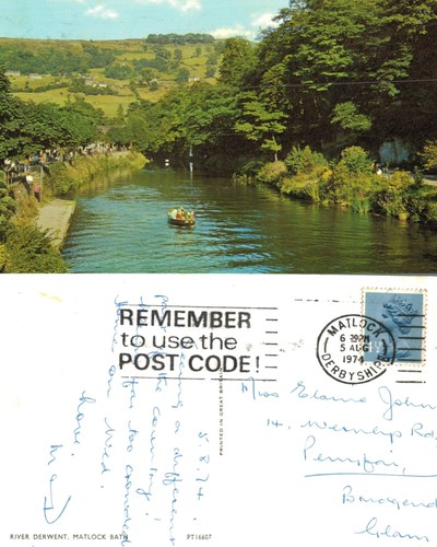 Vintage postcard river - vintage,