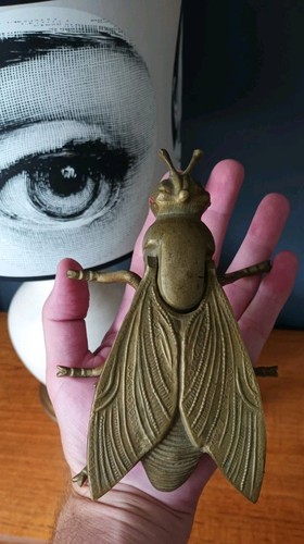 Large vintage brass fly - vintage,