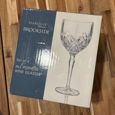 Marquis Waterford Brookside All Purpose Wine Glasses Set Of 4 Crystal Germany
