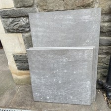 3no Grey Unused 20mm Grey bullnose Porcelain Slabs good for a step