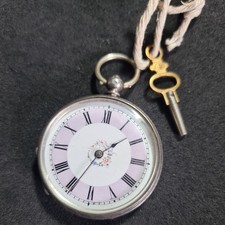 Fancy Antique Solid Silver Ladies Fob Pocket Watch c1900 W/O Ref4261