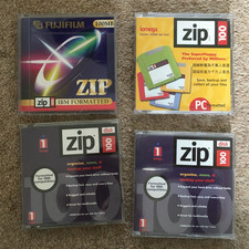 iOMEGA 100 MB ZIP DISC PC FORMATTED x 4