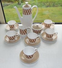 Wedgwood Royal Tuscan Counterpoint Pattern 15 Pc Coffee Pot Cups Saucers Sugar