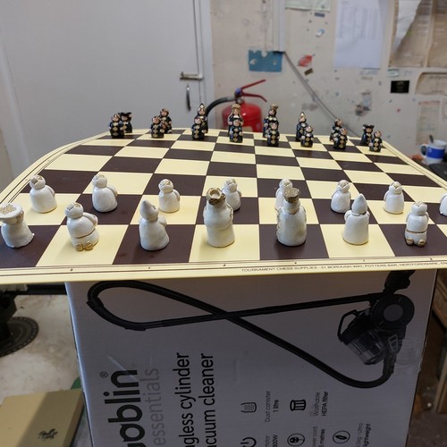 Hand painted chess - painted, set