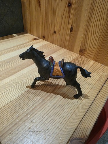 Papo black horse - figure, purple