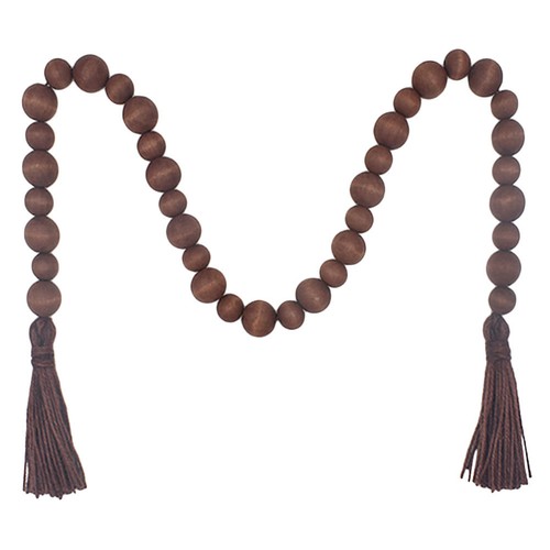 Rustic wood bead ornaments - rustic,