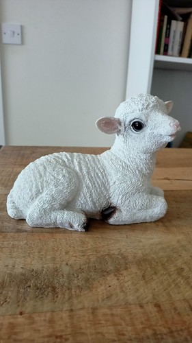 Decorative lying lamb figurine - decorative,