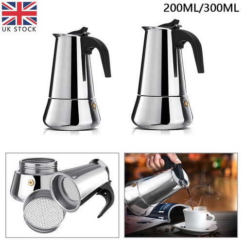 Stainless steel espresso maker - steel,