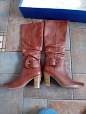 Caprice Leather Boots Size 5uk