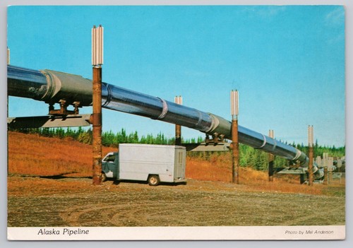 Postcard alaska pipeline - alaska,