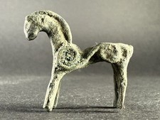 AUTHENTIC DETAILED ANCIENT CELTIC BRONZE HORSE FIGURINE - CIRCA 100 BC - 100 AD