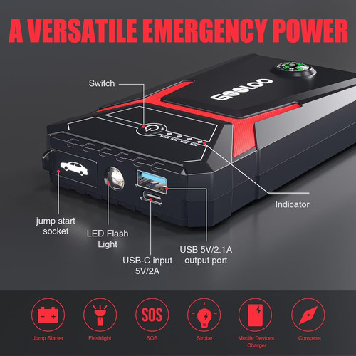 Gooloo car jump starter - gooloo, starter,1500a