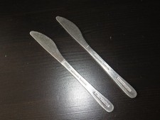 BRITISH AIRWAYS cutlery 2 stainless steel knives VINTAGE airline flatware knife