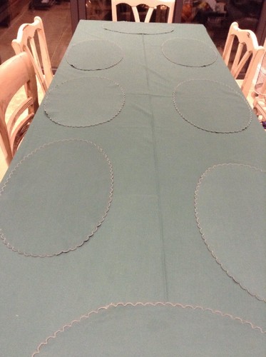 Large dark green oval - dark,