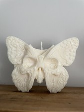 Death Moth Skull Gothic Decor  Candle | Fragranced  | Gift Present Decor