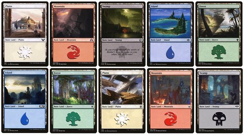 Mtg foil lands - -, 10)