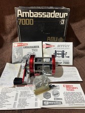 Abu Garcia Ambassadeur 7000 Red Sweden – COMPLETE IN BOX – Serviced & Beautiful