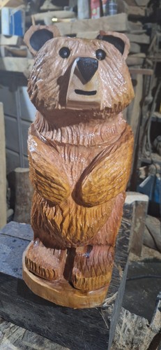 Chainsaw carving bear wood - bear,