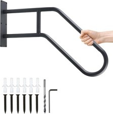 U-Shaped Handrail Non-Slip Outdoor Stair Steps Wall Mounted Grab Bar 47x66cm