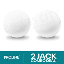 2 Pack - Proline Regulation Lawn Bowls Jacks - White