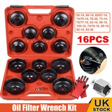 16PCS Cup Type Oil Filter Wrench Tool Set Removal Socket Kit Service Oil Change
