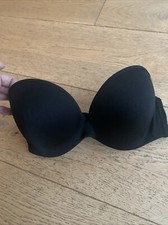 Peacocks Closer With Evie Strapless Black Bra 34d