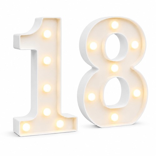 Led light numbers - light, 20cm