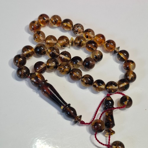 Amber beads rosary - beads,