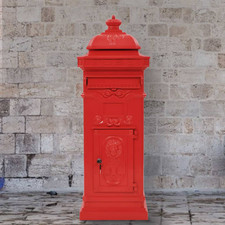 Pillar Letterbox Red Cast