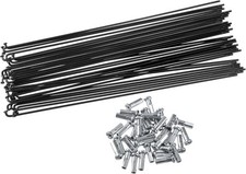 Motoforti Bicycle Wheel Plated Spoke Black 263mm with Nipples 4pcs