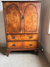 Art Deco burr walnut tallboy