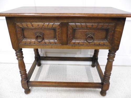 Vintage oak carved drawers - vintage,