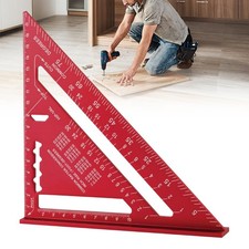 7" Red Roofing Square Aluminium Alloy Rafter Triangle Angle Guide Metric cm