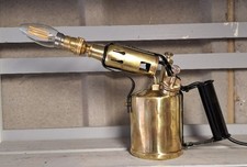 Industrial Style Vintage Blow Torch Table Lamp / Light with Bulb.