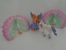 elc wonderland 2 x peacocks unicorn and fairy  figure