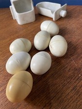 X7 Vintage small Moulded Plastic Dummy/Broody Bantam Egg