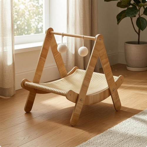Cat hammock swing - cat, triangular