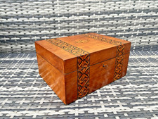 ANTIQUE INLAID WALNUT DIAMOND
