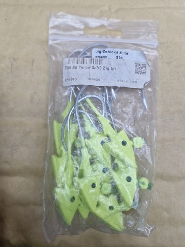 Yellow flat jig heads - yellow,